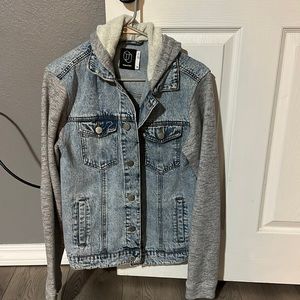 Mens Jean jacket with hood
